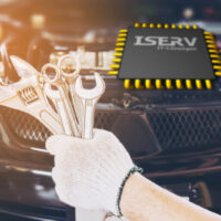 Mechanic man repairing car